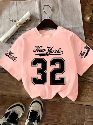 L'eivor New York 32 Baskılı Kadın Pamuk T-Shirt