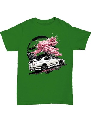 L'eivor Sakura Drift Baskılı Erkek Pamuk T-Shirt