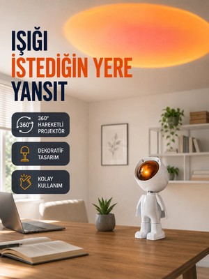 Esranın Dünyası Dekoratif Gün Batımı Işığı – Astronot Figürlü Yeni Nesil