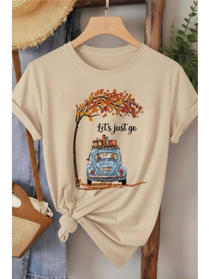 L'eivor Lets Go Baskılı Kadın Beyaz T-Shirt