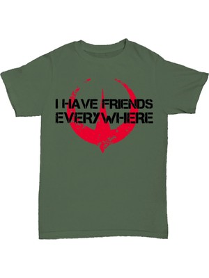 L'eivor I Have Friends Everywhere Baskılı Pamuk T-Shirt
