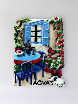 Mundy Ağva Polyester Kabartmalı Magnet 5 x 6,5 cm Dekoratif Hediyelik Buzdolabı Süsü (KOD:1683)