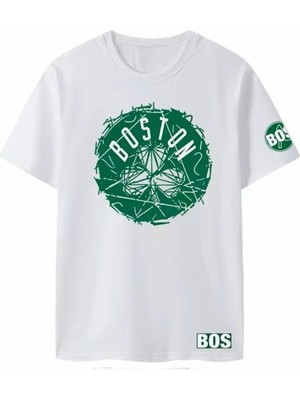 L'eivor Boston Baskılı Erkek Pamuk T-Shirt
