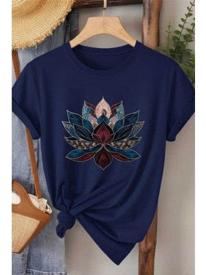 L'eivor Lotus Çiçeği Özel Tasarım Baskılı Kadın T-Shirt