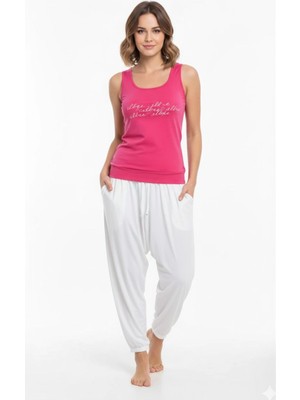 Aesco Bayan Yazlık Poly Şalvarlı Pijama 21519