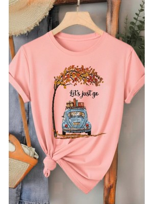 L'eivor Lets Go Baskılı Kadın Beyaz T-Shirt