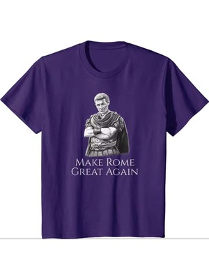 L'eivor Gaius Julius Caesar Make Rome Great Again Baskılı Erkek Pamuk T-Shirt
