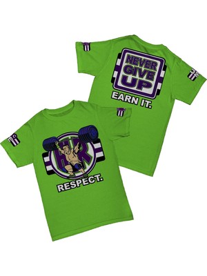 L'eivor John Cena Uc Me Never Give Up Baskılı Pamuk T-Shirt