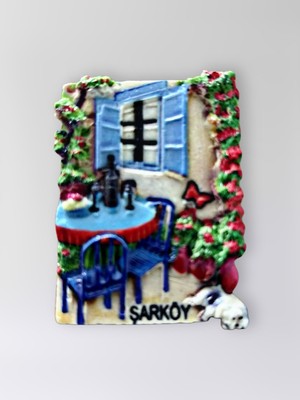 Mundy Şarköy Polyester Kabartmalı Magnet 5 x 6,5 cm Dekoratif Hediyelik Buzdolabı Süsü (KOD:1682)