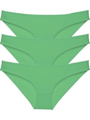 Aesco 3 Adet Süper Eko Set Likralı Kadın Slip Külot Yeşil