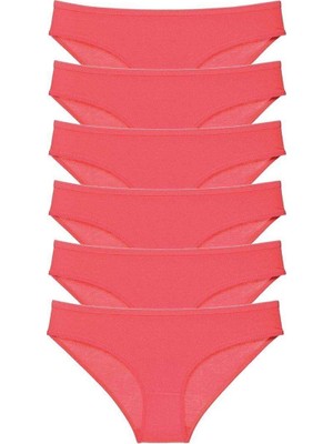 Aesco 6 Adet Süper Eko Set Likralı Kadın Slip Külot Fuşya