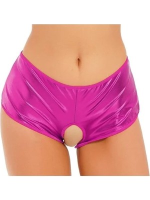 Aesco Fantezi Pembe Özel Bölgeleri Açık Parlak Külot