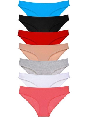Aesco 7 Adet Süper Eko Set Likralı Kadın Slip Külot Set 3