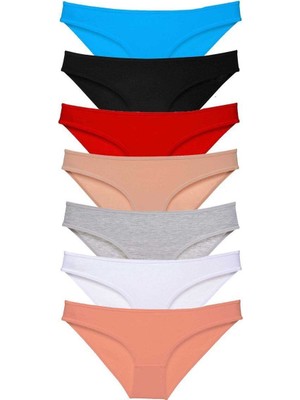 Aesco 7 Adet Süper Eko Set Likralı Kadın Slip Külot Set 1