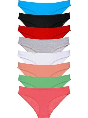 Aesco 8 Adet Süper Eko Set Likralı Kadın Slip Külot Set 6