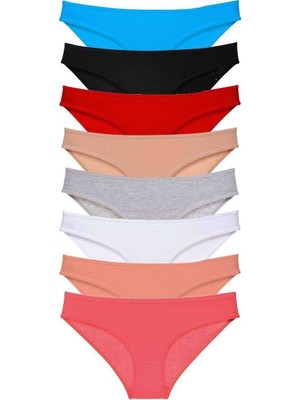 Aesco 8 Adet Süper Eko Set Likralı Kadın Slip Külot Set 2