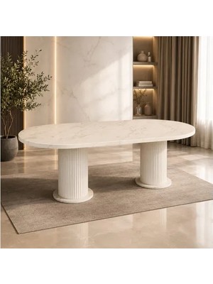 Vivense Pearl Yemek Masası, Marmo