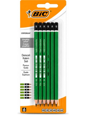 Bic Criterium 550 Dereceli Kurşun Kalem Seti 6'lı  (Hb-2b-3b-4b-5b-6b)