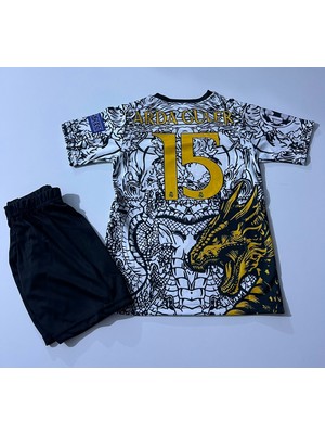 Candy Cup Real Madrid Arda Beyaz Dragon Desenli Çocuk Forması 2 Li Set (Lacivert)