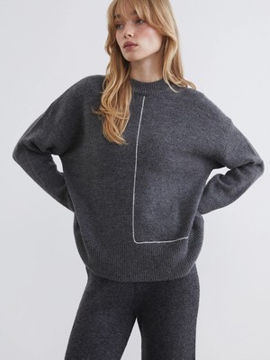 Lc Waikiki Yeni Sezon Bisiklet Yaka Oversize Kadın Triko Kazak