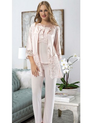 Sistina Aconcept Pudra Penye Pijama Takımı - 1417 - Beden Xl