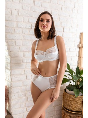 Aesco Gelin Set Toparlayıcı Minimizer Sütyen Slip Külot Takım Ekru