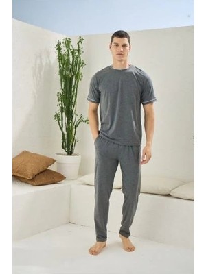 Aesco Erkek 2092 Erkek  O Yaka Pijama Takım