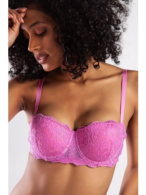 Aesco G.colors Push Up Strapless Bra, Pembe Konforlu ve Şık Sütyen