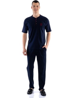 Aesco D's Damat 02000 Kısa Kol 3'lü Erkek  Pijama Takımı