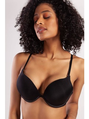 Aesco Garland Heavy Push Up Bra, Siyah Konforlu ve Şık Sütyen