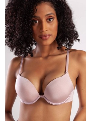 Aesco Garland Heavy Push Up Bra, Açık Pembe Konforlu ve Şık Sütyen