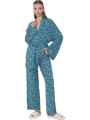 Aesco Limissi Viskon Desenli Pijama Yakımı