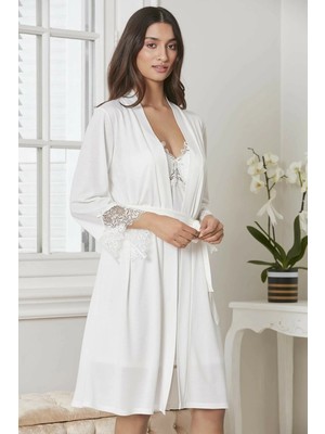 Aesco Pierre Cardin P5040 Bayan Penye Gecelik Sabahlık