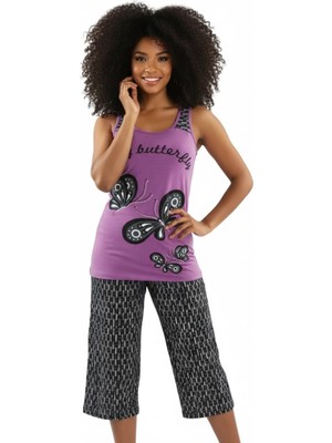 Aesco Hmd Kadın Kolsuz Kapri Takım 50001