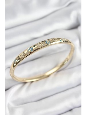 Uslucan Alışveriş Pirinç Zirkon Taşlı Kelebek Model Gold Renk Kadın Kelepçe - TJ-BB7568