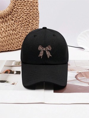 L'eivor Leopar Kurdele Baskılı Çıt Çıtlı Şapka