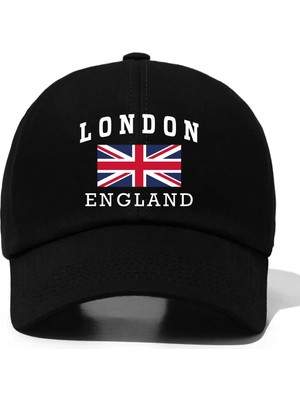 L'eivor London England Baskılı Pamuk Şapka