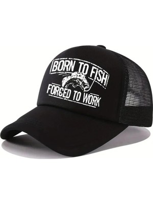L'eivor Born To Fish Siyah Fileli Çıt Çıtlı Şapka