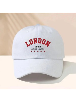 L'eivor City Of London Baskılı Çıt Çıtlı Şapka