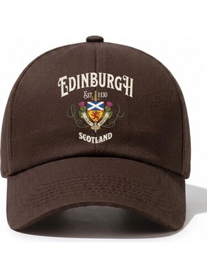 L'eivor Edinburgh Scotland Baskılı Pamuk Şapka