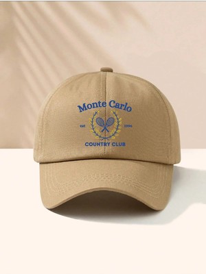 L'eivor Monte Carlo Country Club Tenis Baskılı Çıt Çıtlı Şapka