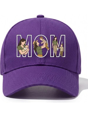 L'eivor Mom - Anne & Oğul Çok Özel Tasarım Baskılı Pamuk Şapka