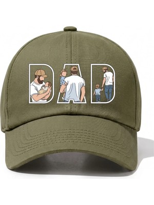 L'eivor Dad - Baba & Oğul Çok Özel Tasarım Baskılı Pamuk Şapka