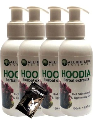 Vexor Allied Life Sciences Hoodia Herbal Extracts Hot Slimming & Tightening Gel 150 ml x 4 Adet + Jel