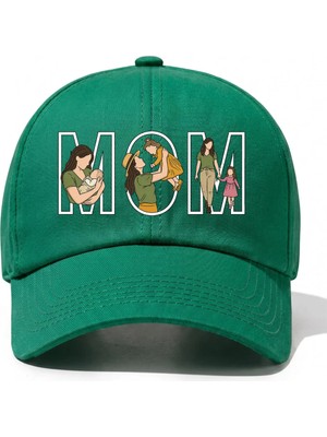 L'eivor Mom - Anne & Kız Çok Özel Tasarım Baskılı Pamuk Şapka
