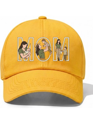 L'eivor Mom - Anne & Oğul Çok Özel Tasarım Baskılı Pamuk Şapka