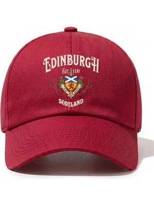 L'eivor Edinburgh Scotland Baskılı Pamuk Şapka