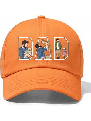 L'eivor Dad- Baba & Kız Çok Özel Tasarım Baskılı Pamuk Şapka