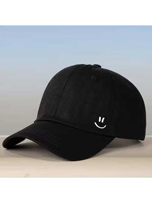 L'eivor Minimal Gülücük Baskılı Çıt Çıtlı Şapka
