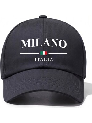 L'eivor Milano Italia Baskılı Çıt Çıtlı Şapka